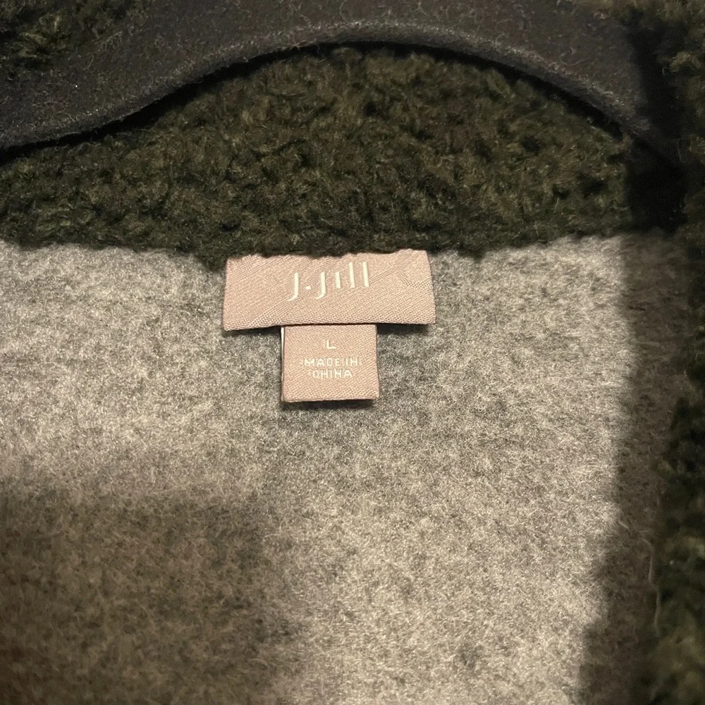 J. Jill Olive Pea Coat with Dark Collar - Picture 3 of 8